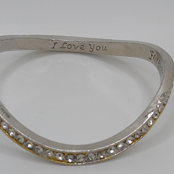 Rhinestone silver tone sparkling fashion bracelet - Picture 2 of 4
